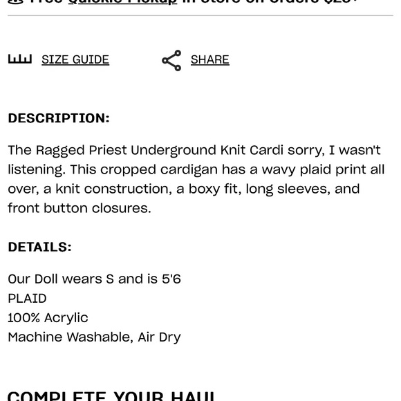 The Ragged Priest Knit cardigan - Picture 3 of 3